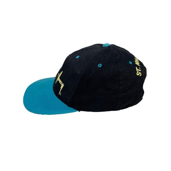 Vintage 90s St. Maarten Island Souvenir Snapback Hat Caribbean- Mahi Mahi Fish - Picture 3 of 6